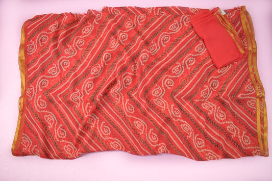 Beautiful Chundad Chiffon Saree - Kanhasarees by ksds