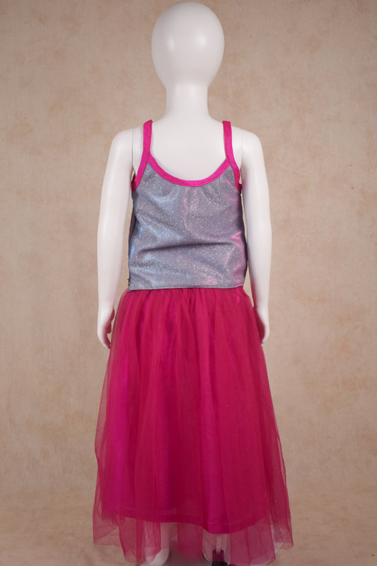 Beautiful Silk Top and Net Skirt Lehenga - Kanhasarees by ksds