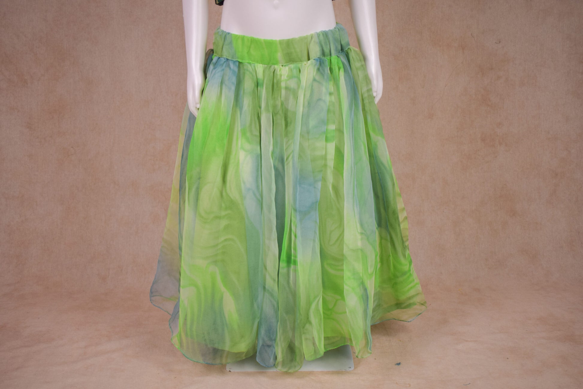 Handmade Lehenga for Baby, Printed Net Skirt with Toddler Top - KANHASAREE