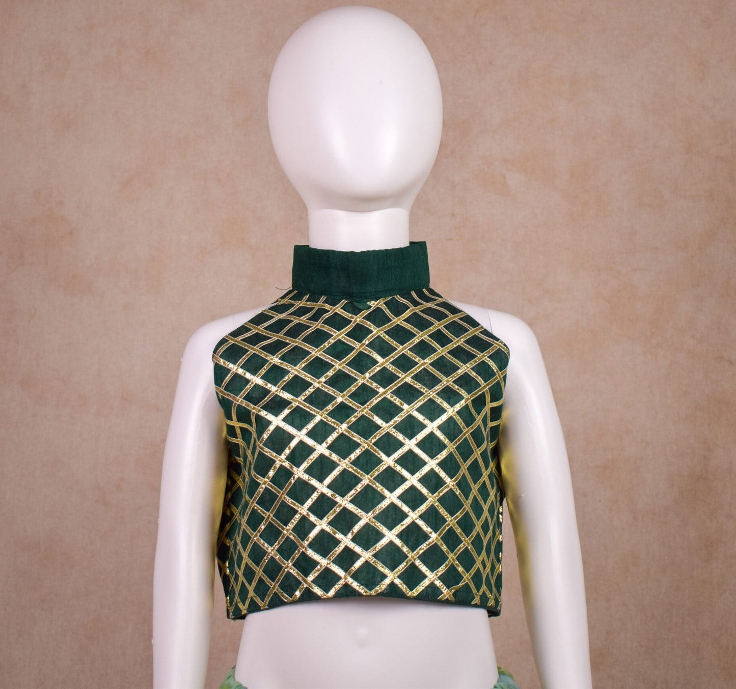 Handmade Lehenga for Baby, Printed Net Skirt with Toddler Top - KANHASAREE