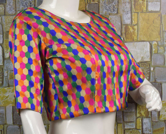 Banarasi brocade ready to wear indian saree Blouse, Crop Top For Women, Blouse for saree or lehenga choli - Kanhasarees by ksds