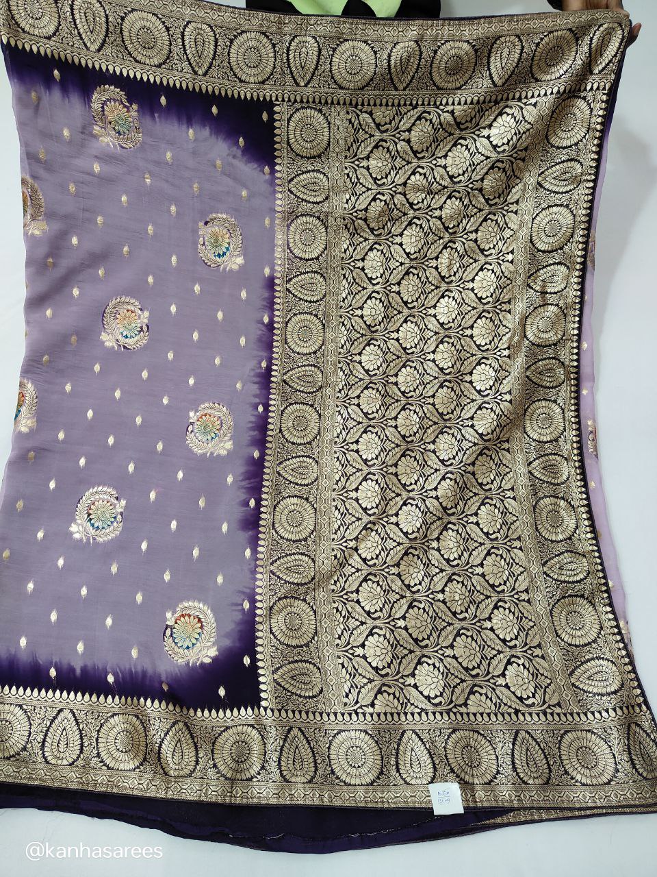 Pure Organza Silk Saree with Full Zari Banarasi & Meenakari Weaving – Heavy Pallu