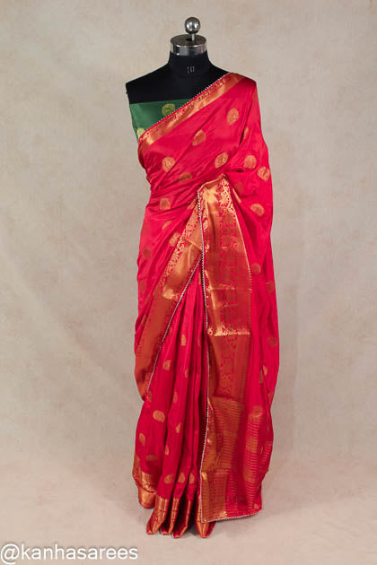 Silk zari weaving saree - KANHASAREE