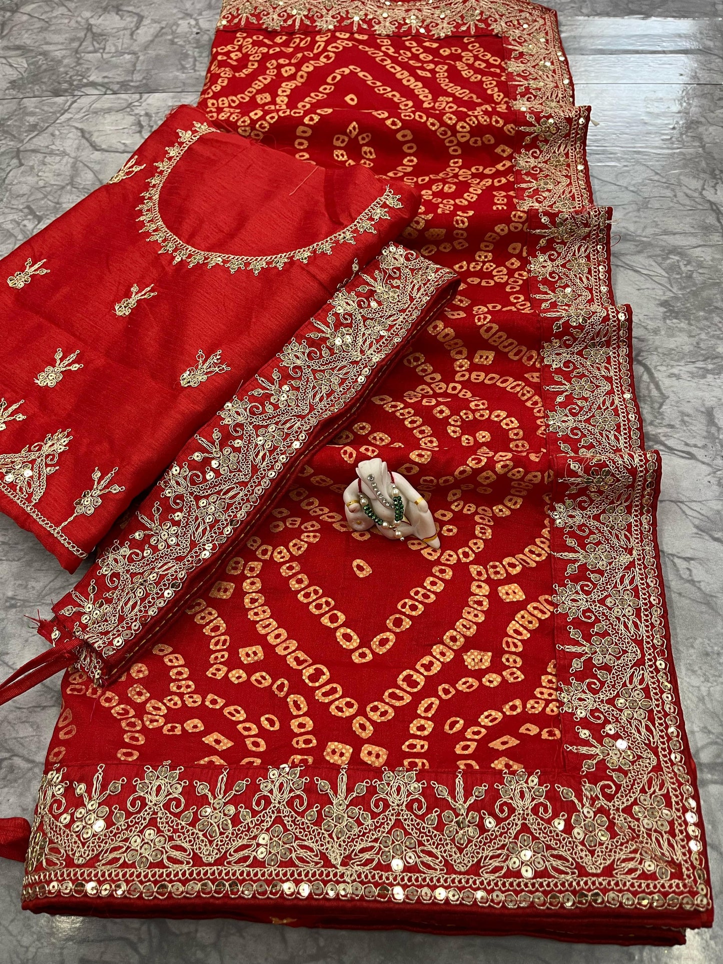 Elegant Vichitra Silk Saree with Sequin Work Border & Heavy Banglori Designer Blouse