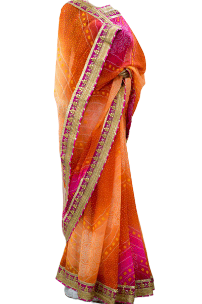 Designer Shibori Work Saree - Kanhasarees by ksds