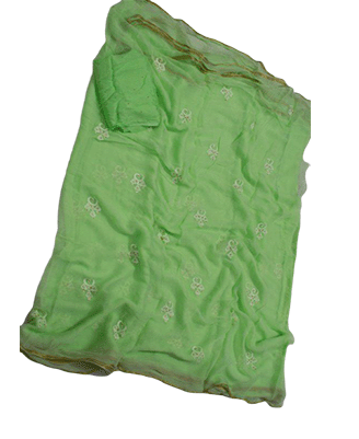 Beautiful Pure Chiffon Emroidery Saree - KANHASAREE