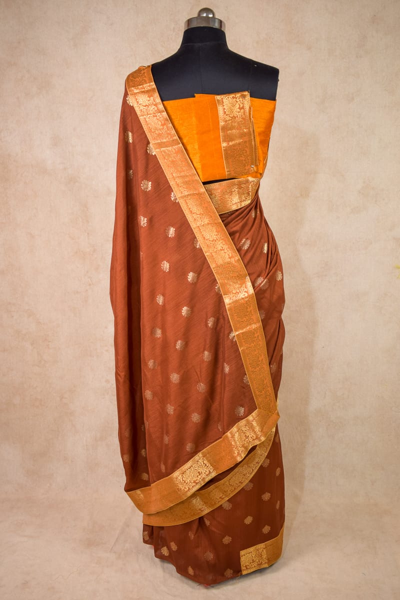 Cotton Silk Printed Saree with Banarasi Border - KANHASAREE