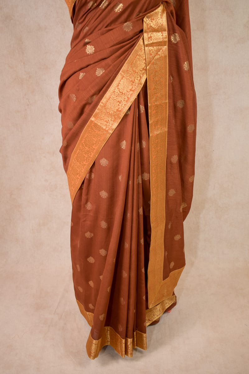 Cotton Silk Printed Saree with Banarasi Border - KANHASAREE
