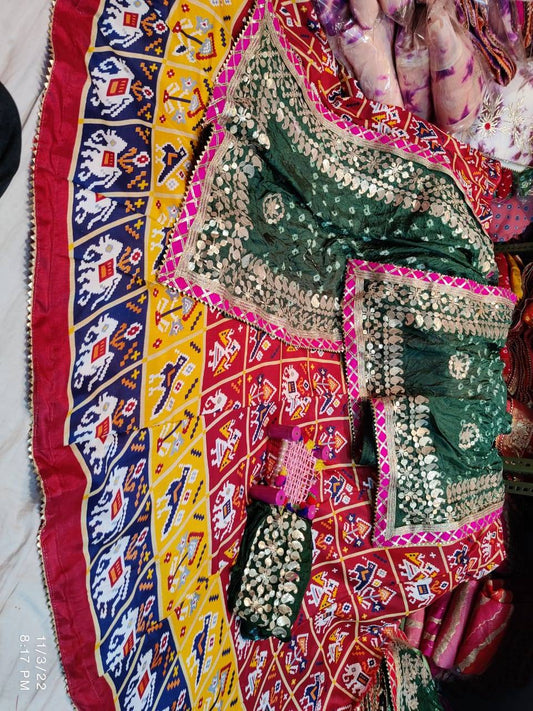 Dola Silk Bandhej Lehenga - A Vibrant Rajasthani Delight - Kanhasarees by ksds