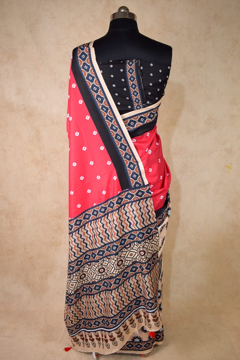 Printed Silk Saree - Exquisite Design and Soft Silk Material - KANHASAREE
