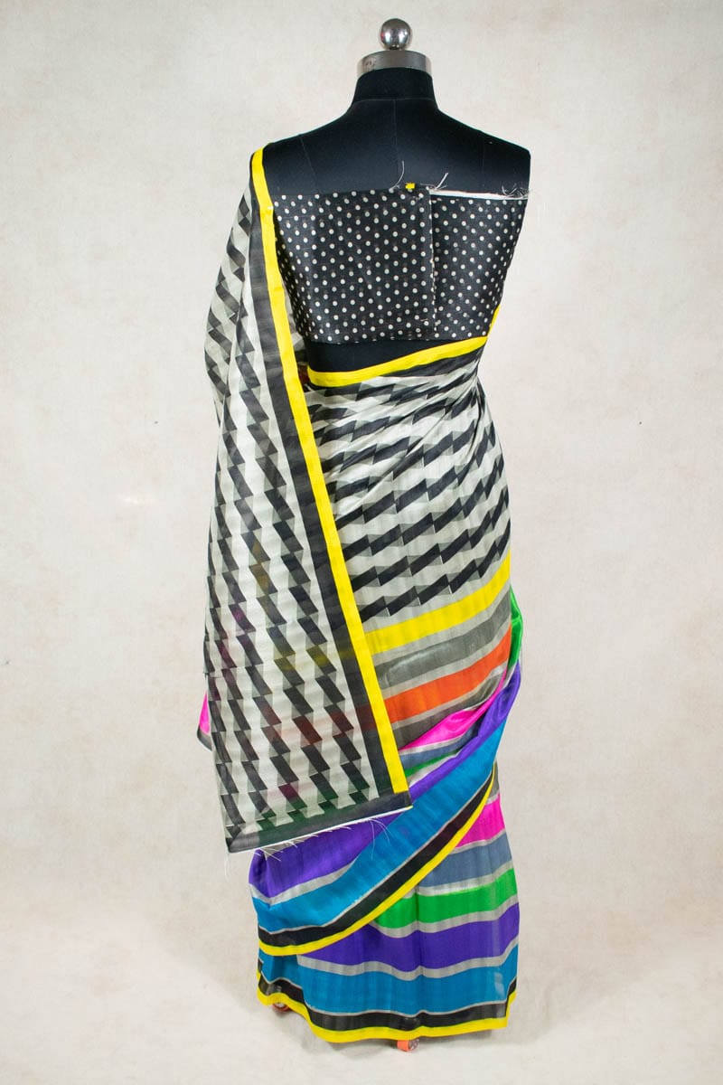Cotton Silk Saree with Digital Print - KANHASAREE