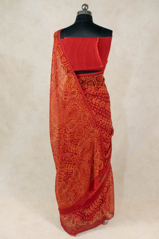 Bandhej Georgette Saree: Elegant Rajasthani Bandhani Craftsmanship - KANHASAREE