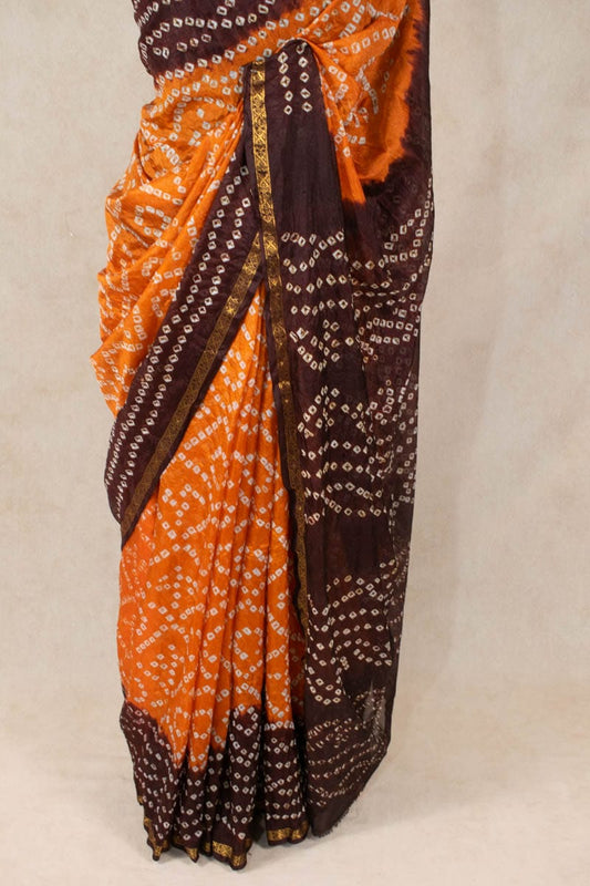 Elegant Art Silk Bandhani Saree - Kanhasarees by ksds