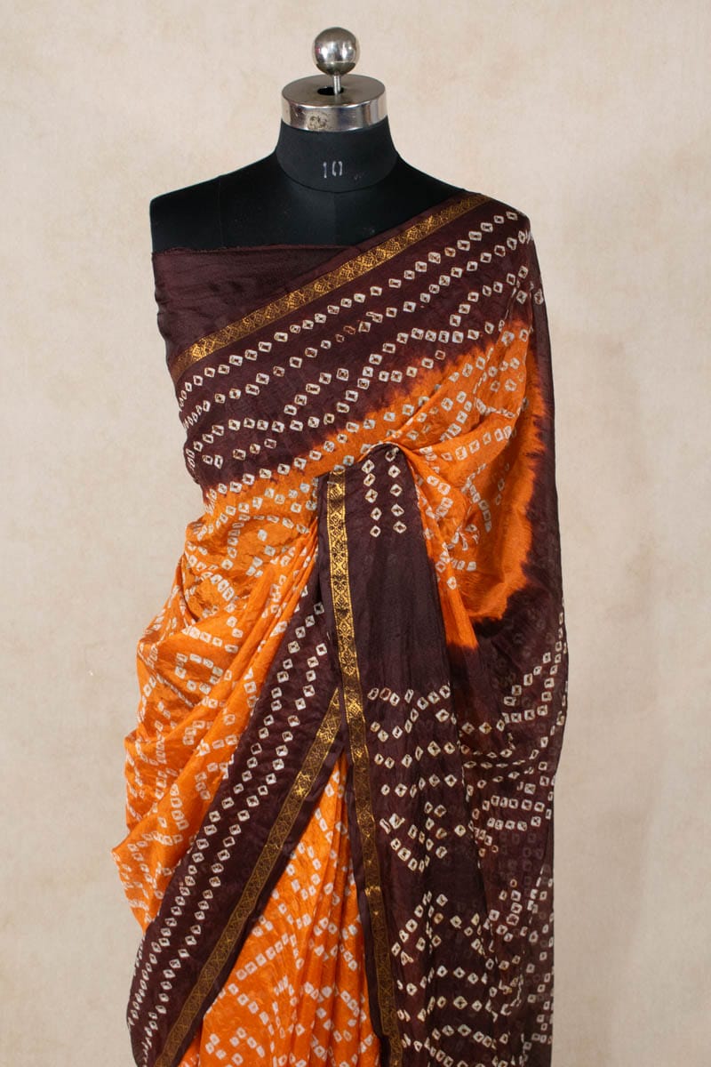 Elegant Art Silk Bandhani Saree - KANHASAREE
