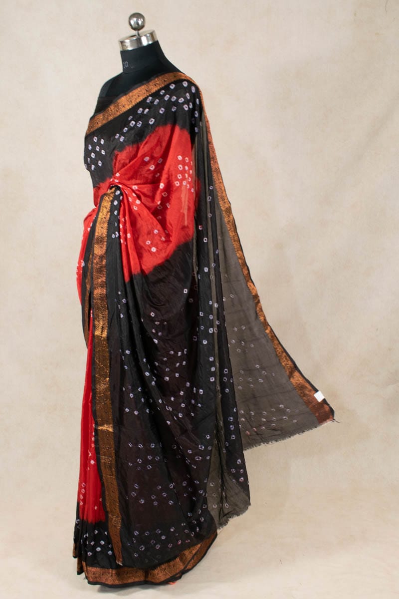 Elegant Art Silk Bandhani Saree by KSDS - KANHASAREE