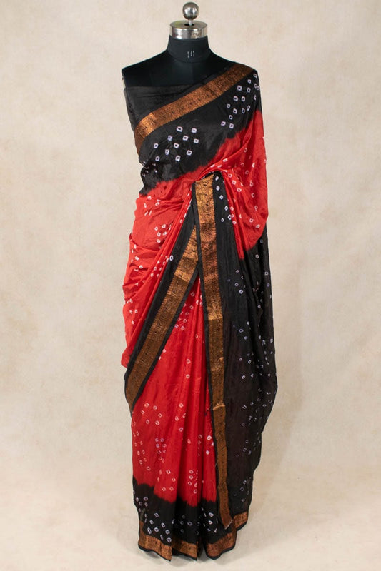 Elegant Art Silk Bandhani Saree by KSDS - KANHASAREE