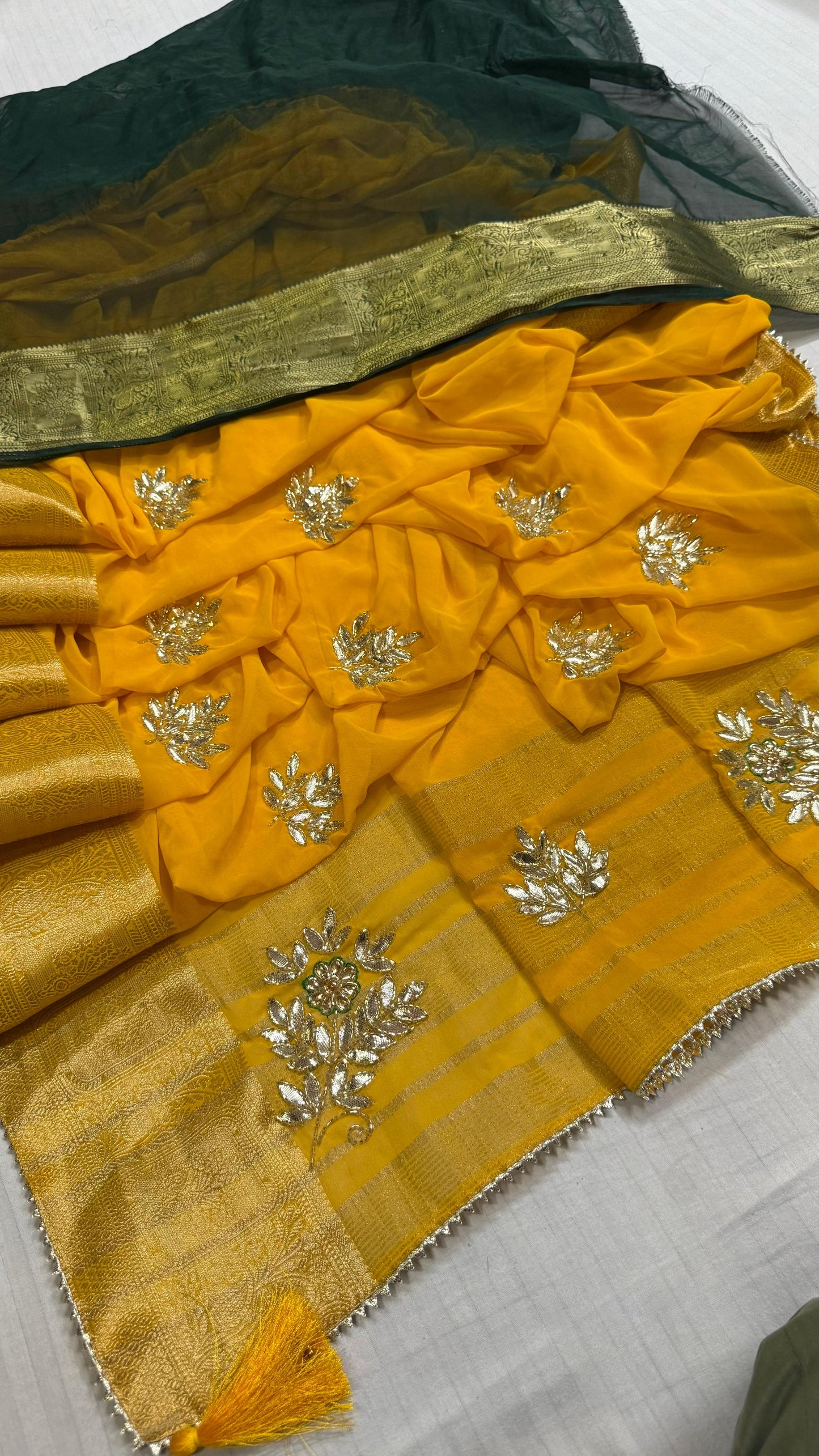 Rich Pallu Gotapatti work saree in georgette