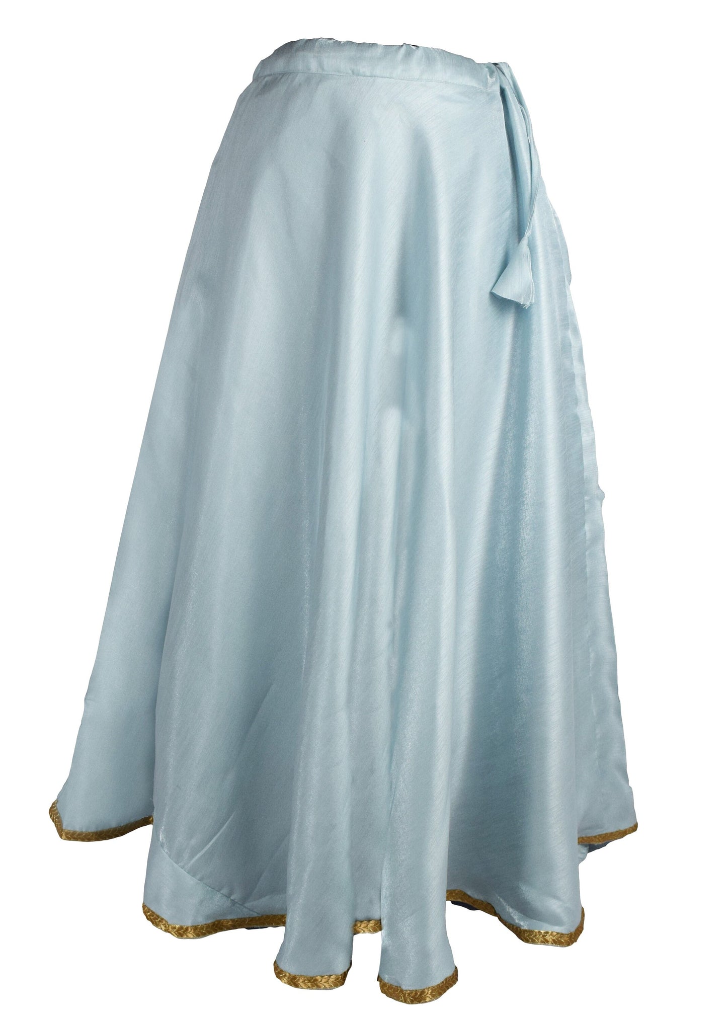 Beautiful Plain Art Silk Skirts with gota border in Vibrant Colors - 4 m Flair - Readymade Skirts for Women - Wedding Gifts
