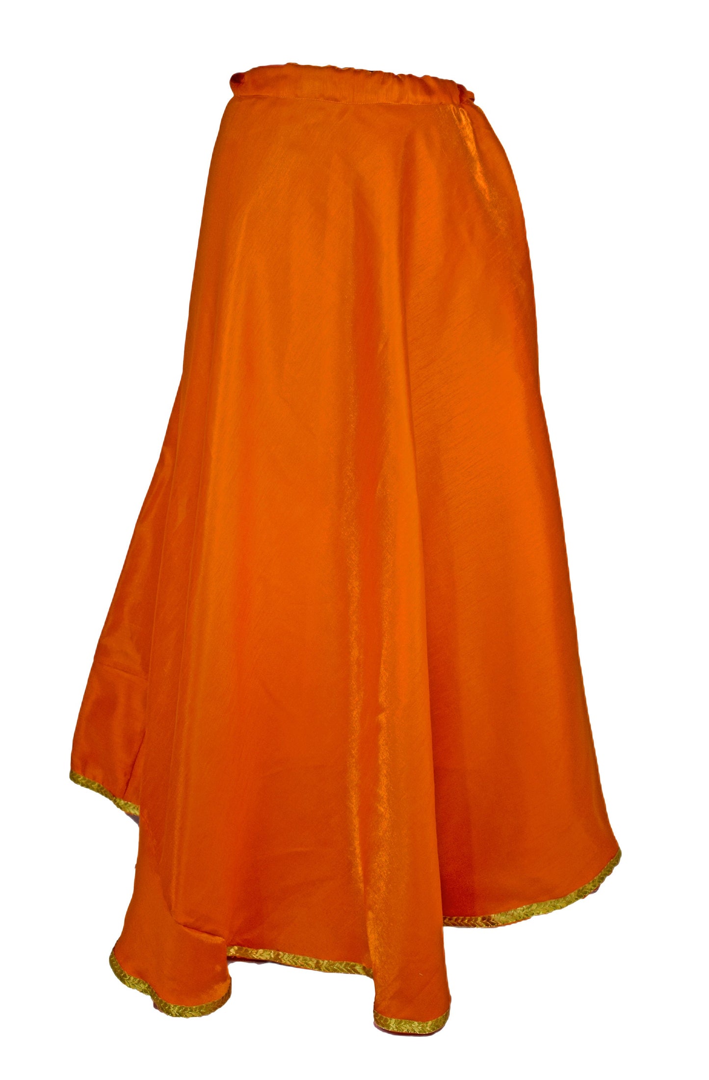 Beautiful Plain Art Silk Skirts with gota border in Vibrant Colors - 4 m Flair - Readymade Skirts for Women - Wedding Gifts
