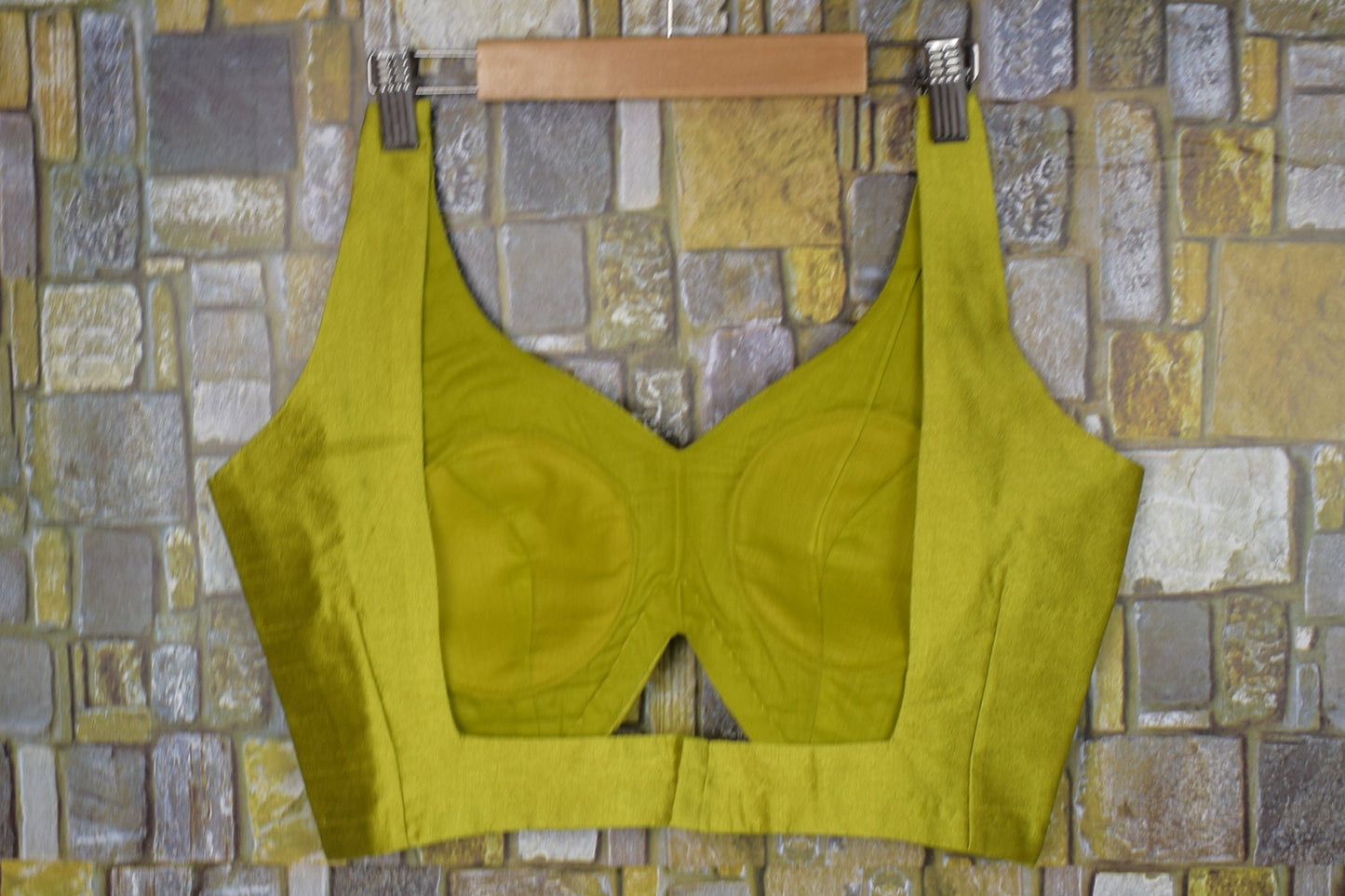 Saree Blouse Raw Silk Crop Top - Indian Sari Blouse, Cut Sleeves, Back Open, Choli for Lehenga, Party Wear