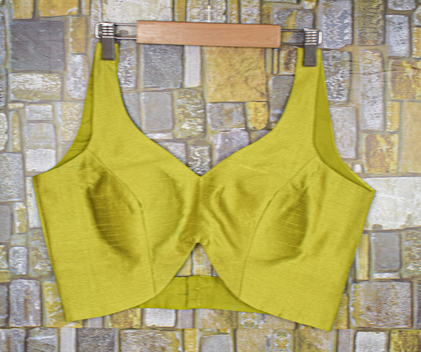 Saree Blouse Raw Silk Crop Top - Indian Sari Blouse, Cut Sleeves, Back Open, Choli for Lehenga, Party Wear