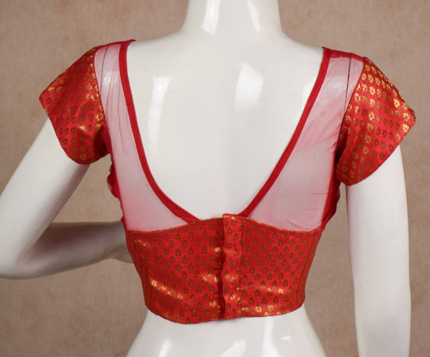 Custom Made Banarasi Brocade & Net Blouse:Perfectly Tailored for Your Indian Saree or Lehenga Choli