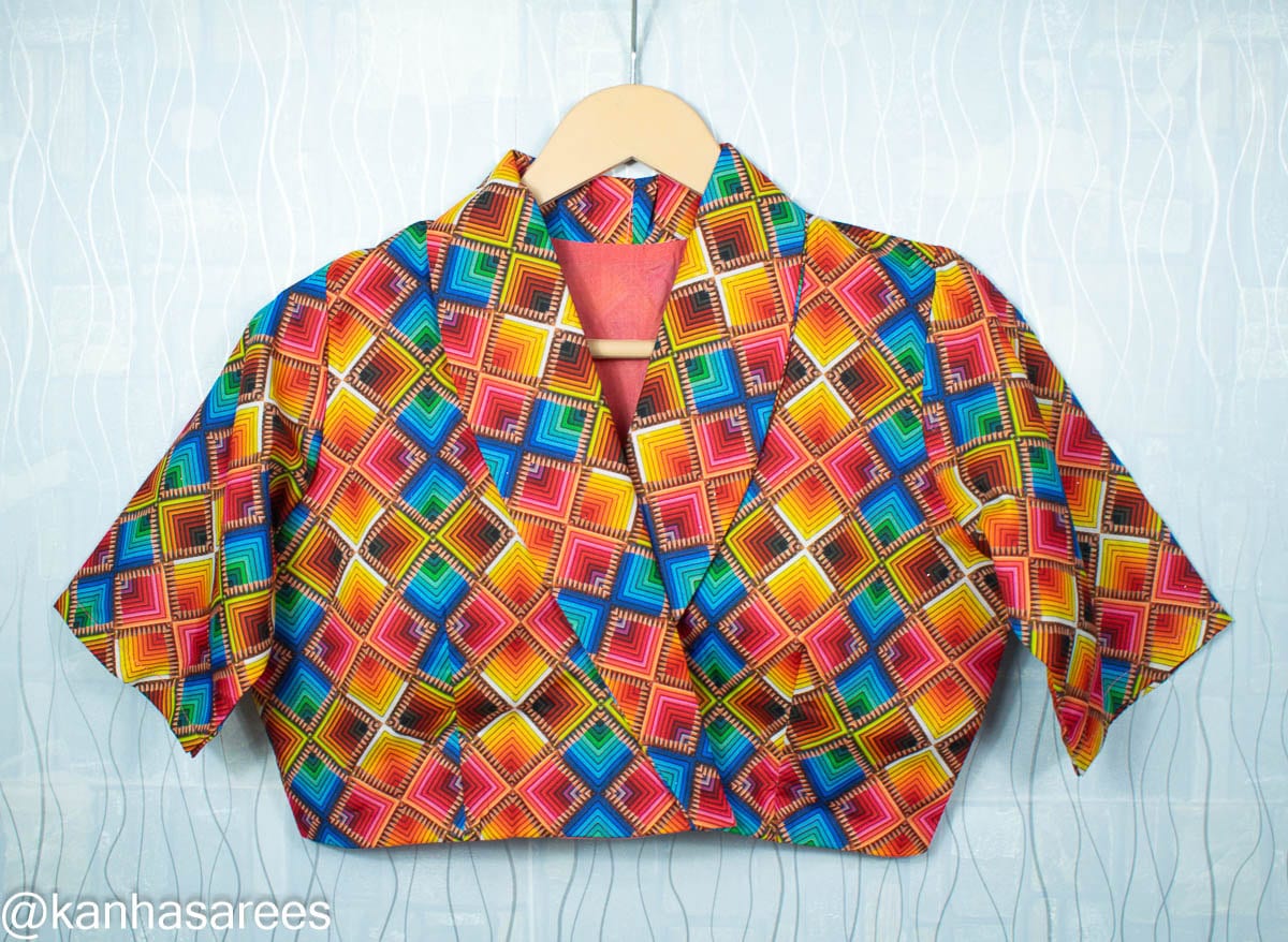 Custom Designer Wrap Blouse - Polyester Half Sleeve Choli for Lehenga, Party Wear Crop Top, Elegant Wrap Closure