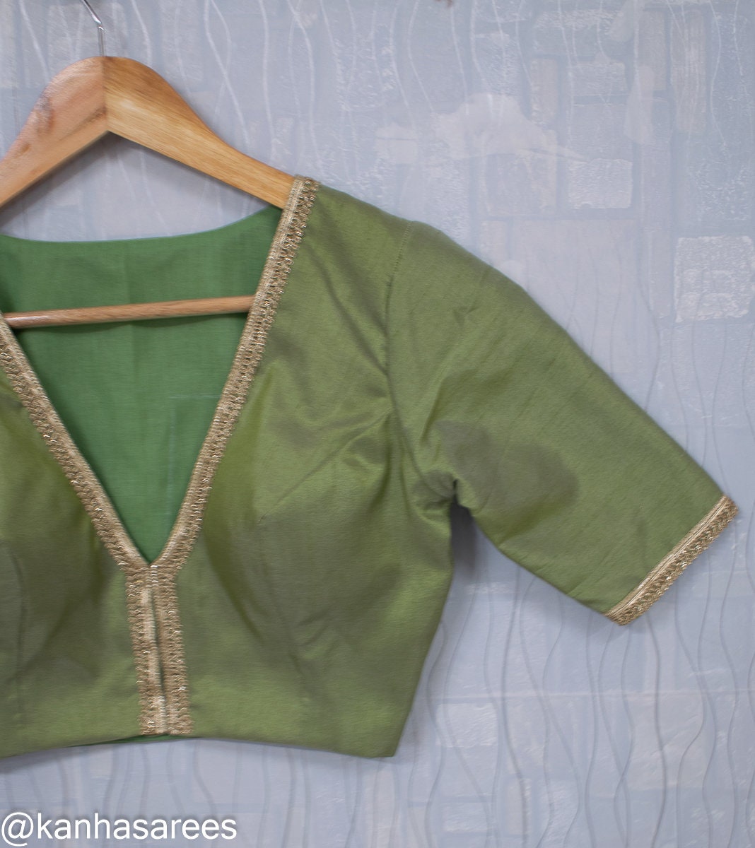 Custom made BLUE Raw Silk Saree Blouse Design High-Quality Stitching Fashion-Forward Women's Wear for Party & Casual Events
