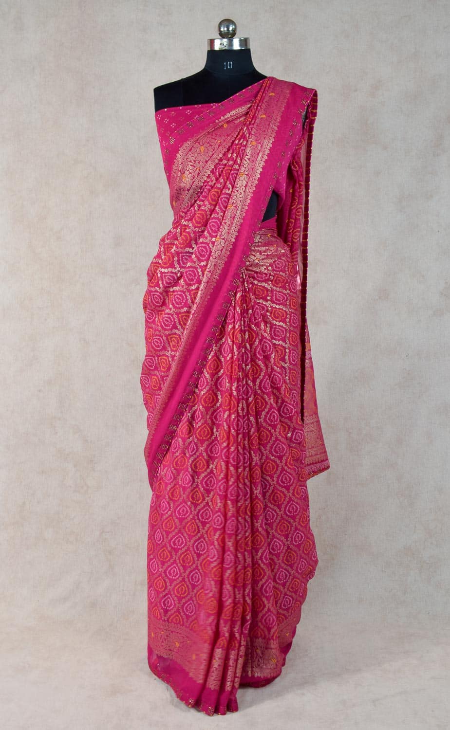 Gharchola Banarasi Bandhani Saree with heavy Blouse - KANHASAREE