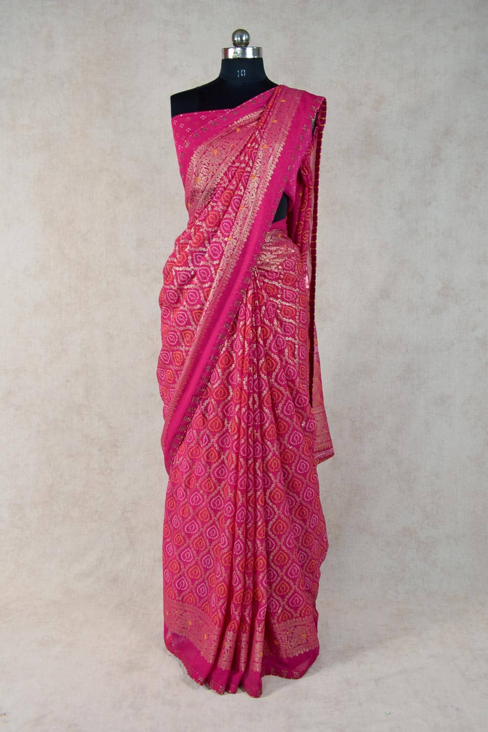 Gharchola Banarasi Bandhani Saree with heavy Blouse - KANHASAREE