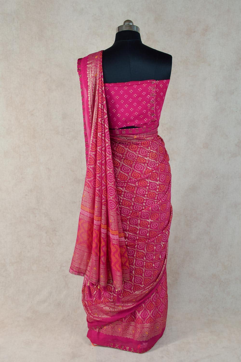 Gharchola Banarasi Bandhani Saree with heavy Blouse - KANHASAREE