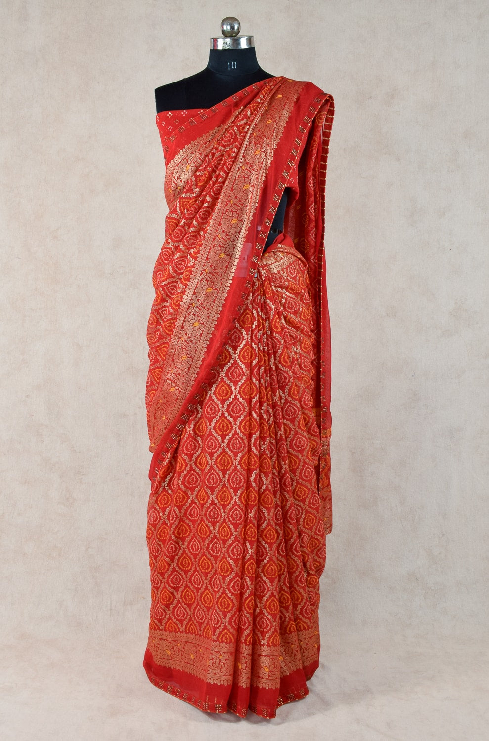 Gharchola Banarasi Bandhani Saree with heavy Blouse - KANHASAREE