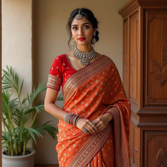 Handwork Saree - Handwork Saree: Mastering Timeless Craft and Draping