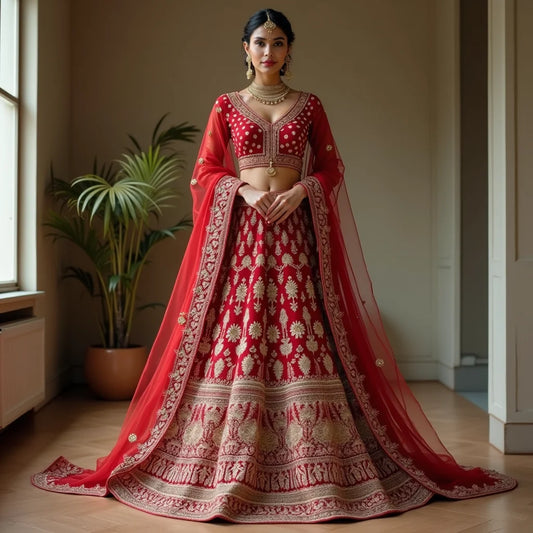 Gota Patti Lehenga Choli - Gota Patti Lehenga Choli Styles for Timeless Bridal Shine