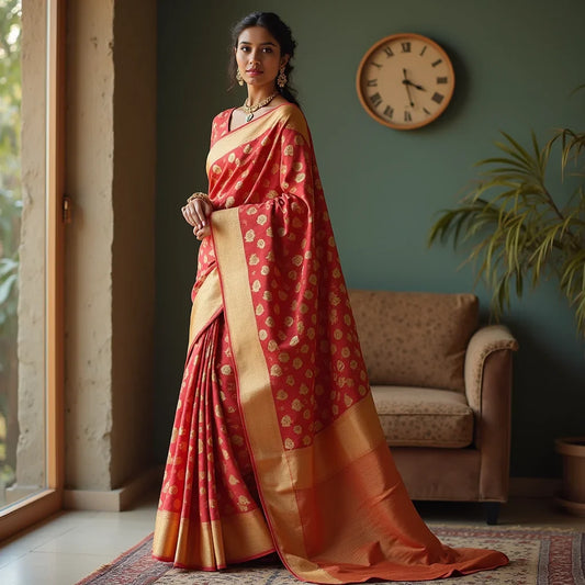 Katan Silk Saree A Timeless Guide for Draping Care - Kanhasarees by ksds