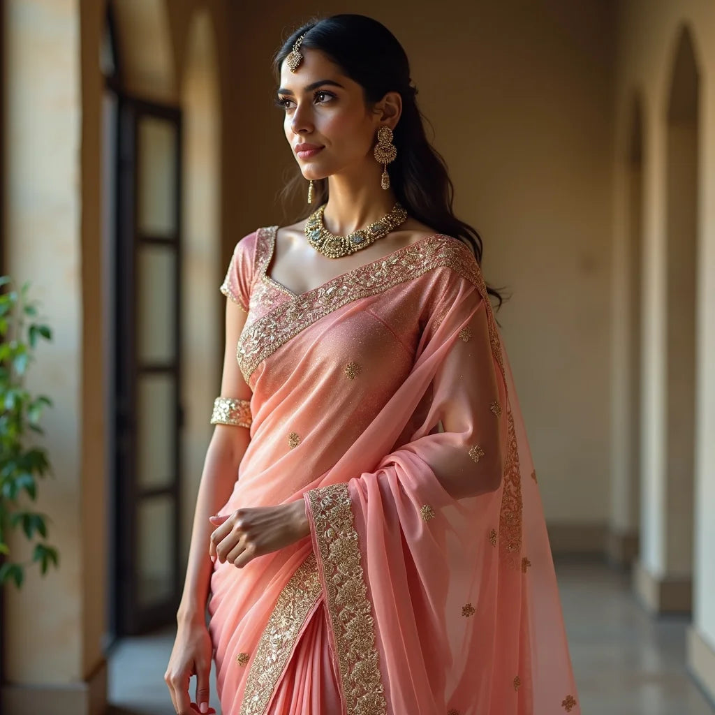 Sarees With Sequins Lace - From Subtle Shimmer to Bold Glamour Sarees with Sequins Lace