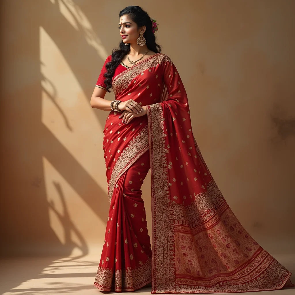 Zari Work Saree - Zari Work Saree Elevate Your Ethnic Look with Shine