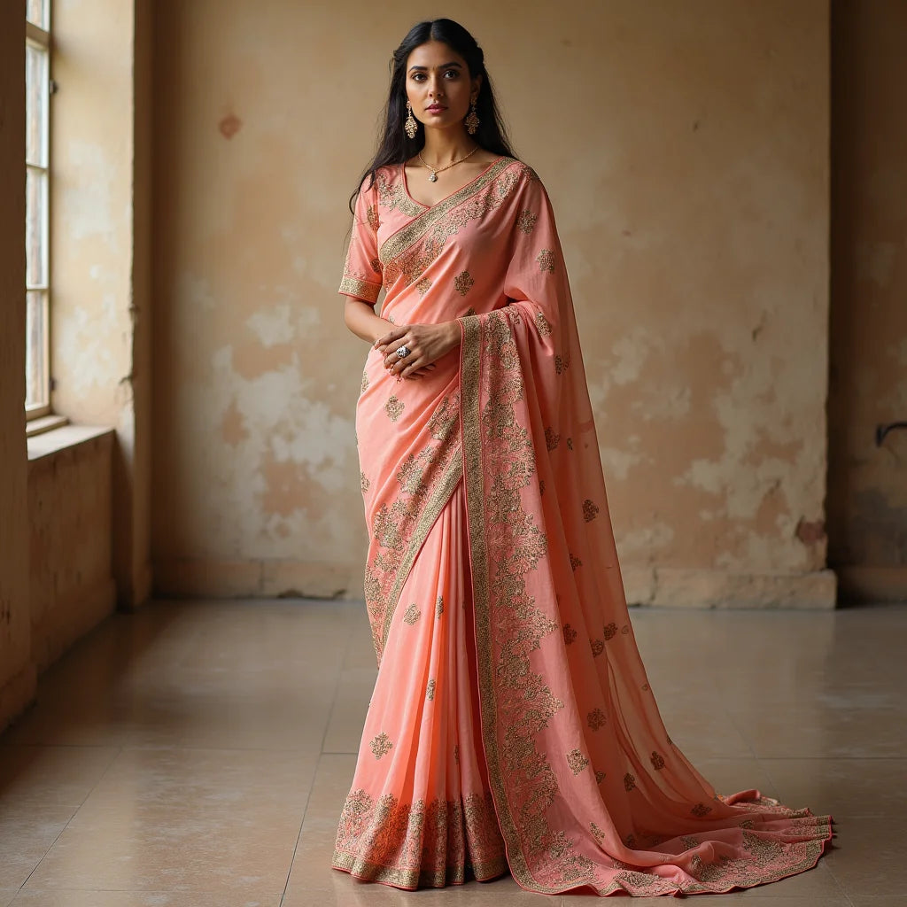 Embroidery Silk Sarees - Embroidery Silk Sarees Luxury Drapes for Elegant Occasions
