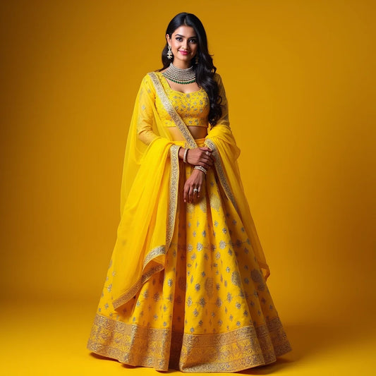 Yellow Haldi Lehenga Choli - Yellow Haldi Lehenga Choli Radiant Wedding Attire Guide