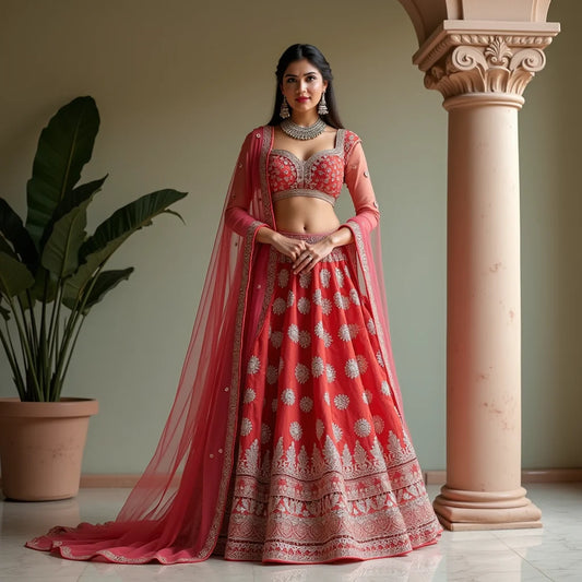 Elegant Party Wear Lehengas - Guide to Elegant Party Wear Lehengas for Timeless Glamour