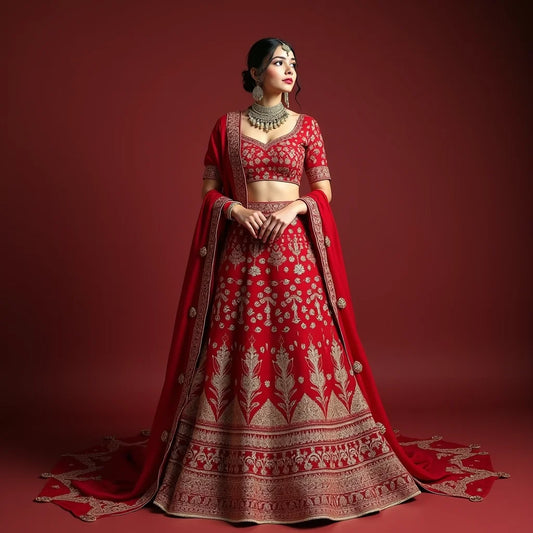 Bridal Zardozi Lehenga - Bridal Zardozi Lehenga Elevates Your Red Carpet Look