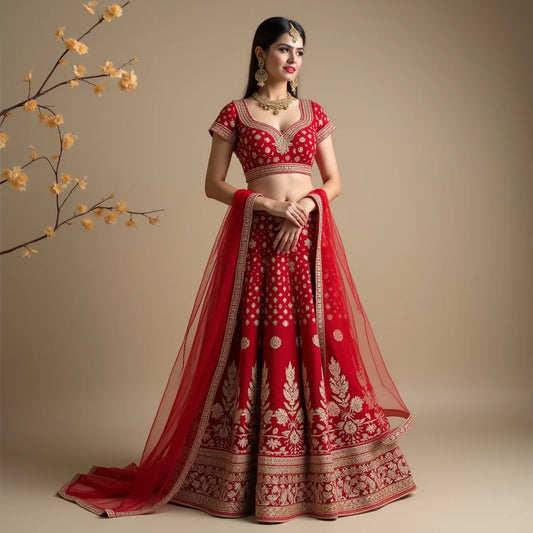 Designer Georgette Lehenga - Designer Georgette Lehenga Elevate Your Festive Look