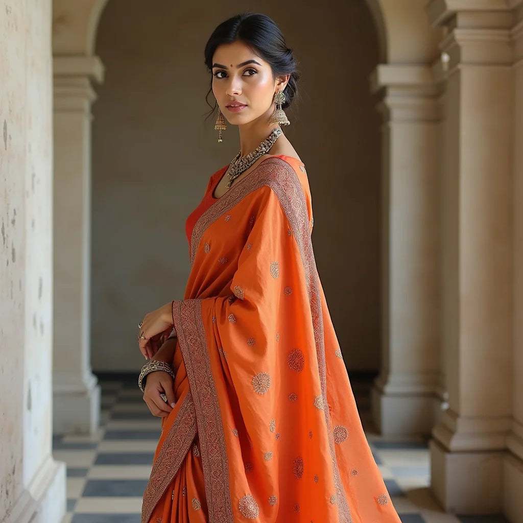 Organza Saree With Embroidery - Organza Saree With Embroidery Timeless Ethnic Glam