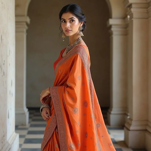 Organza Saree With Embroidery - Organza Saree With Embroidery Timeless Ethnic Glam