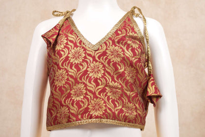 Banarasi Brocade Silk Top and Skirt Lehenga Set - KANHASAREE