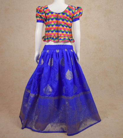 Designer Brocade Silk Top and Brocade Skirt Lehenga - KANHASAREE