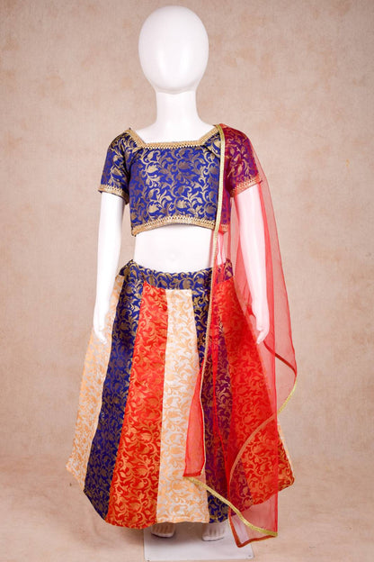 Designer Multi Color Lehenga With Top and Dupatta Set - KANHASAREE