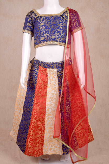 Designer Multi Color Lehenga With Top and Dupatta Set - KANHASAREE