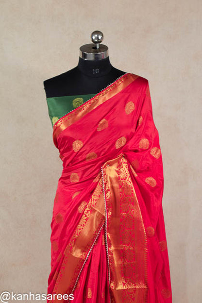 Silk zari weaving saree - KANHASAREE