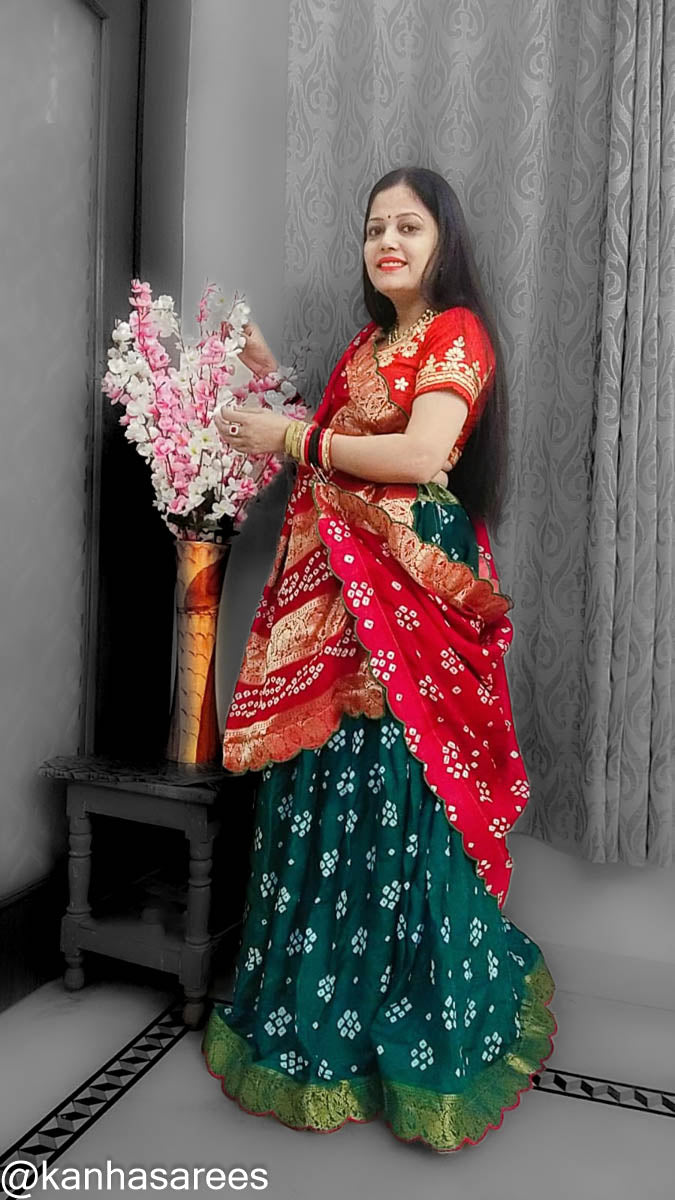 Bandhani Lehenga - KANHASAREE